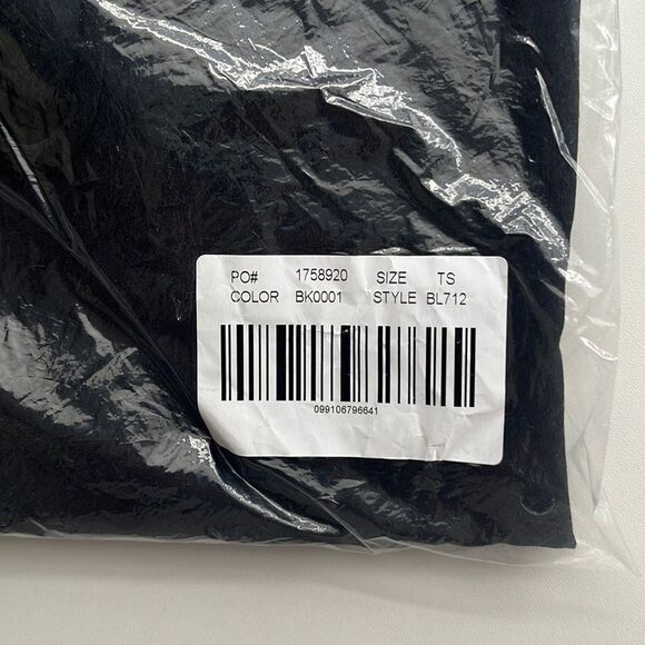 J Crew Puff Sleeve Crepe Top Womens Size Tall Small‎ Black - Picture 3 of 6